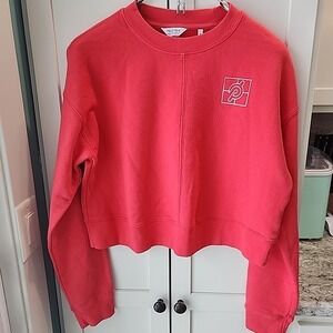 Peloton Red Cropped Sweatshirt
